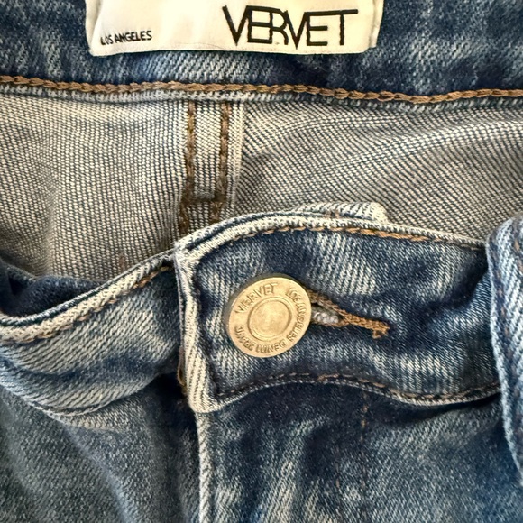 Vervet Blue High Rise Distressed Raw Hem Skinny Ankle Denim Jeans 29 MRSP $64 - Picture 6 of 11